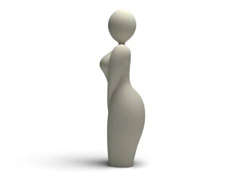 Abstract Female Sculpture Minimal Modern 3D Printable Art Figure 3D Print Model