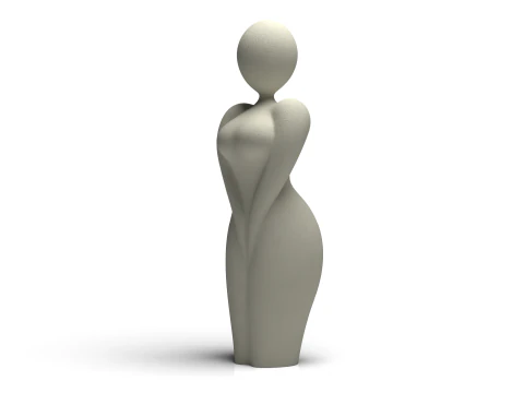 Abstract Female Sculpture Minimal Modern 3D Printable Art Figure 3D Print Model