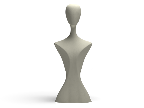 Patung Tubuh Wanita Abstrak Garis Tajam Model Seni Cetak 3D Modern Model Cetak 3D