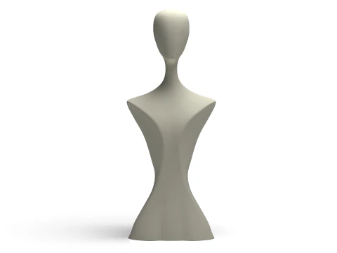 抽象的な女性の身体の彫刻シャープなライン現代の 3D 印刷可能なアート モデル 3Dプリントモデル