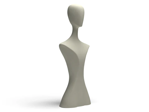 Abstract Female Body Sculpture Sharp Lines Modern 3D Printable Art Model 3D Print Model