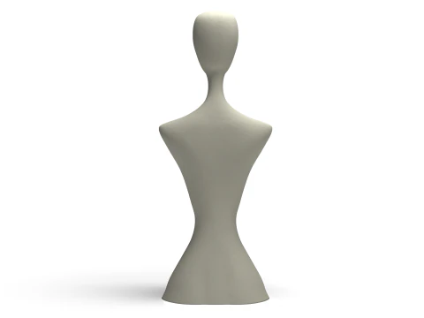 Abstract Female Body Sculpture Sharp Lines Modern 3D Printable Art Model 3D Print Model