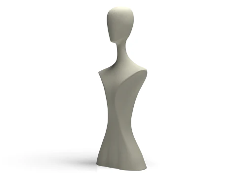 Abstract Female Body Sculpture Sharp Lines Modern 3D Printable Art Model 3D Print Model