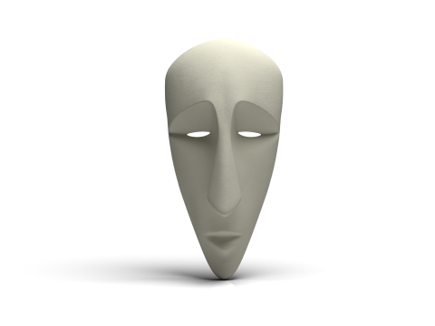 Abstract Decorative Mask Minimal Modern 3D Printable Sculpture 3D Print Model