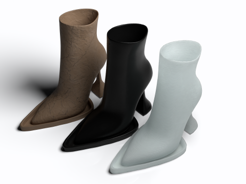 Cette jardini&egrave;re de bottes pour femmes &agrave; talons hauts Modèles 3D en vedette