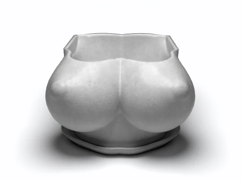 Этот горшок для женского торса представляет собой крупномасштабную 3D-печать. 3D Принт Модель