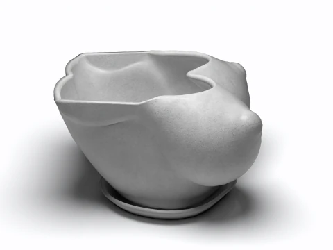 Этот горшок для женского торса представляет собой крупномасштабную 3D-печать. 3D Принт Модель