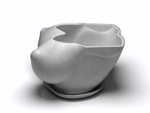 Этот горшок для женского торса представляет собой крупномасштабную 3D-печать. 3D Принт Модель