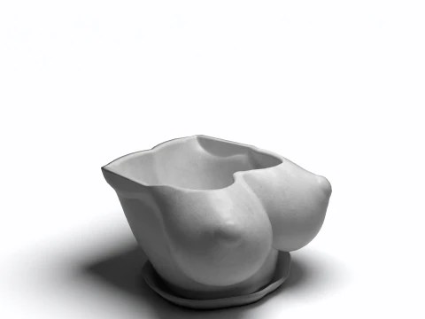 Этот горшок для женского торса представляет собой крупномасштабную 3D-печать. 3D Принт Модель