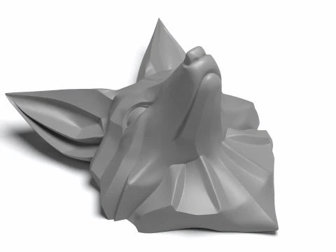 Raccoon Head Figure 3D Printable Model 3D Print Model