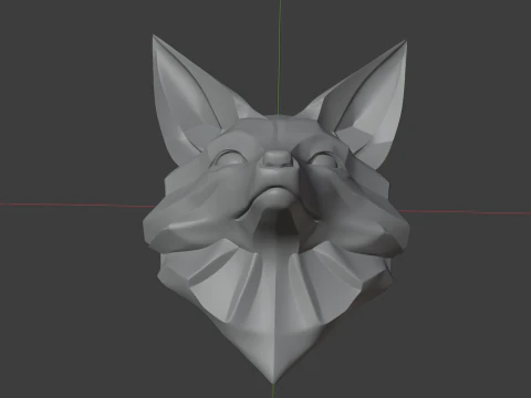 Raccoon Head Figure 3D Printable Model 3D Print Model