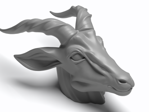 Фигура головы оленя 3D модель для печати 3D Принт Модель