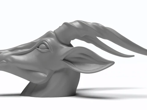 Deer Head Figure 3D Printable Model 3D Print Model