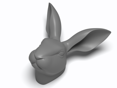 Фигура головы кролика 3D модель для печати 3D Принт Модель