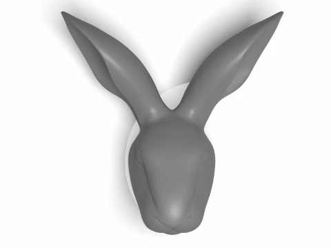 Rabbit Head Figure 3D Printable Model 3D Print Model