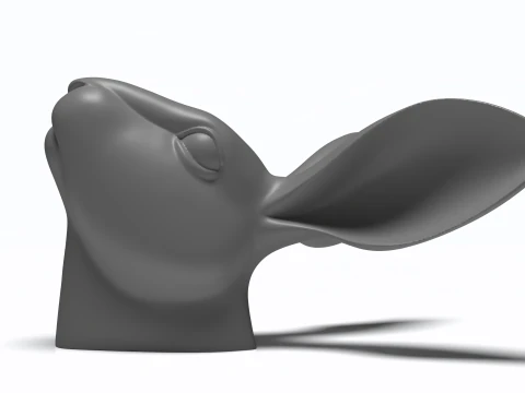 Rabbit Head Figure 3D Printable Model 3D Print Model
