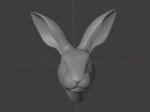 Rabbit Head Figure 3D Printable Model 3D Print Model