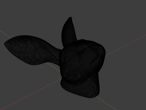 Rabbit Head Figure 3D Printable Model 3D Print Model