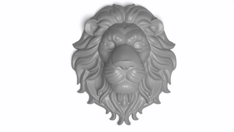 Lion Head Figure 3D Printable Model 3D Print Model .c4d .max .obj .3ds .fbx .stl .blend