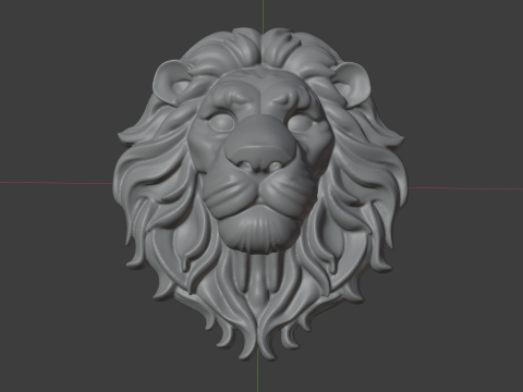 Lion Head Figure 3D Printable Model 3D Print Model