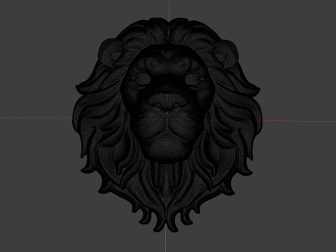 Lion Head Figure 3D Printable Model 3D Print Model