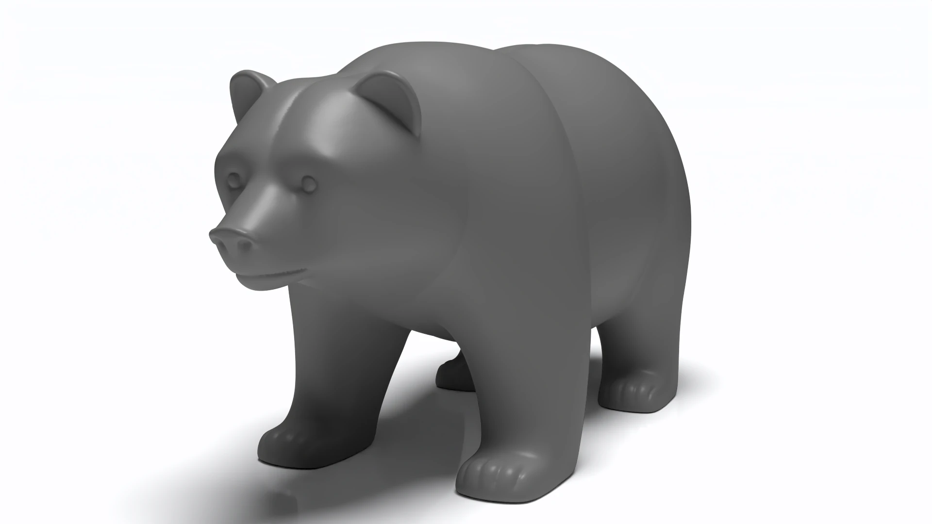 Bear Head Figure 3D Printable Model 3D Print Model .c4d .max .obj .3ds .fbx .stl .blend 
