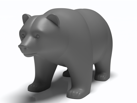 熊头人物 3D 可打印模型 3D 打印模型