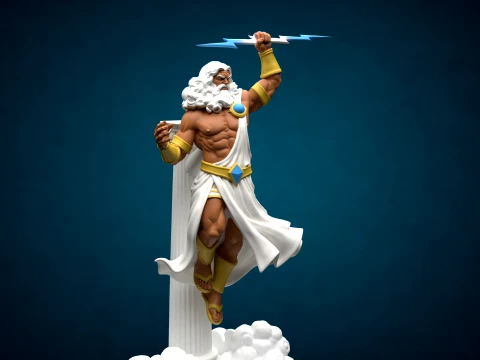 ゼウス オリンポス フィギュア - 3D 印刷可能モデル 3Dプリントモデル