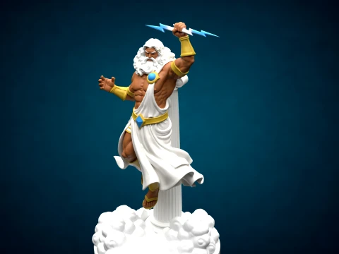 ゼウス オリンポス フィギュア - 3D 印刷可能モデル 3Dプリントモデル