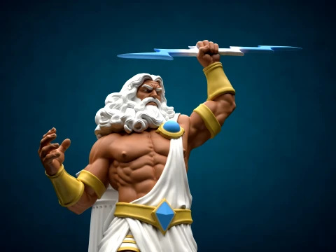 ゼウス オリンポス フィギュア - 3D 印刷可能モデル 3Dプリントモデル