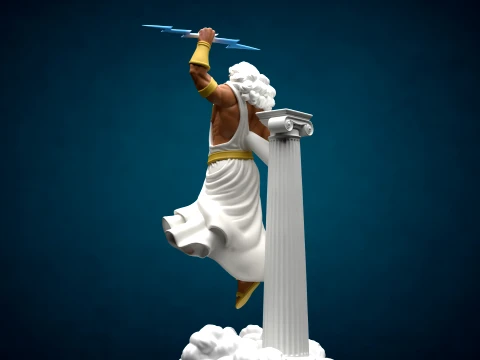 ゼウス オリンポス フィギュア - 3D 印刷可能モデル 3Dプリントモデル