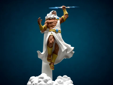 ゼウス オリンポス フィギュア - 3D 印刷可能モデル 3Dプリントモデル