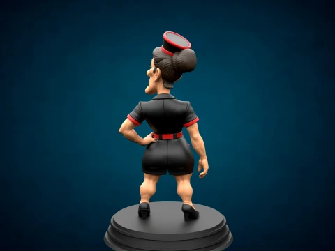 Mature Evil Nurse Figure 3D Printable Model 3D Print Model