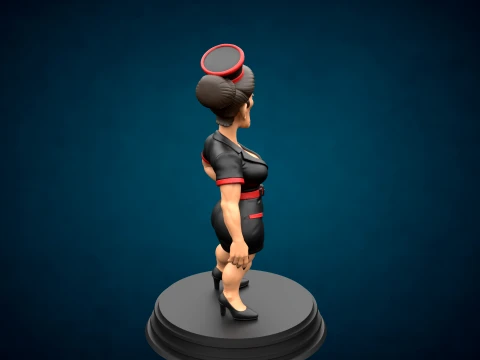 Mature Evil Nurse Figure 3D Printable Model 3D Print Model