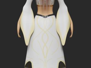 Fantasy female character with a spear Modèle 3D