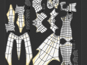 Fantasy female character with a spear Modèle 3D