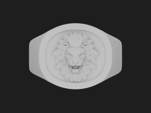 ライオンの指輪 3Dプリントモデル