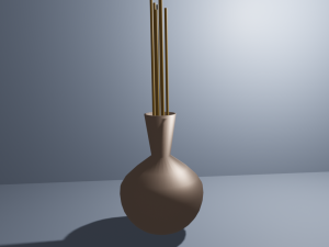 Vase with sticks 3Dモデル