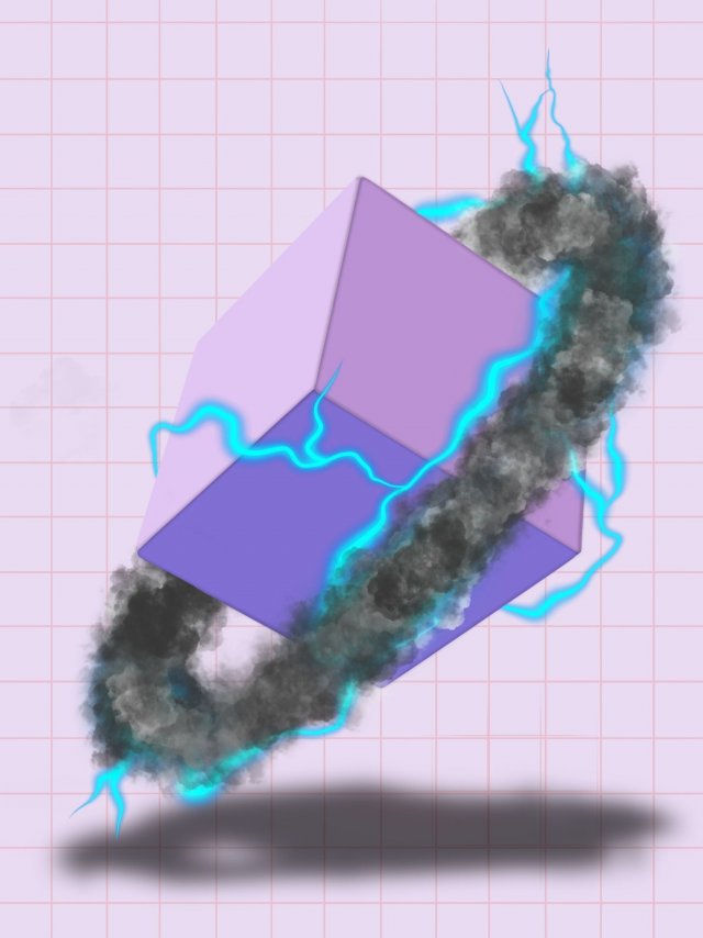 Lightning Cube CG Tekstury .c4d .max .obj .3ds .fbx .stl .blend 