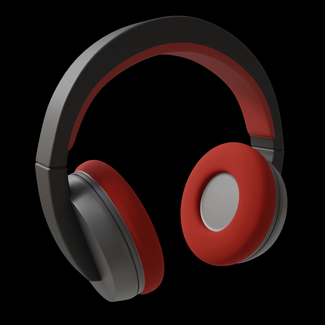 Wireless Headphones 3D Model .c4d .max .obj .3ds .fbx .stl .blend