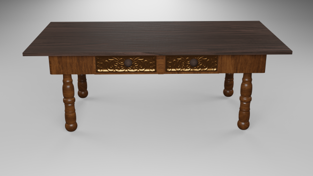Mesa antigua 3D-Modell .c4d .max .obj .3ds .fbx .stl .blend 