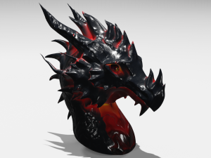 Dragon head sculpture Modèle 3D