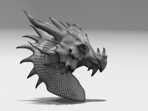Dragon head sculpture Modèle 3D