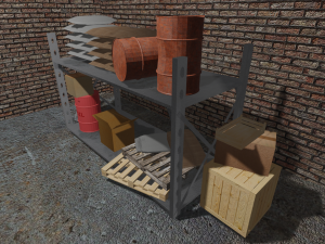 Warehouse or garage objects 3D 모델
