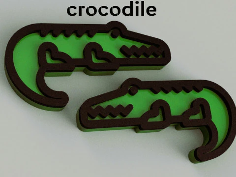 3डी मगरमच्छ मॉडल 3डी प्रिंट मॉडल 3D प्रिंट मॉडल