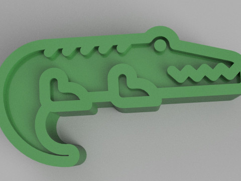 3D Crocodile Model 3D print model Model do druku 3D