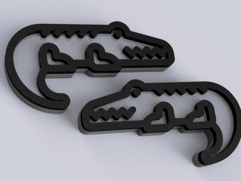 3D Crocodile Model 3D print model Model do druku 3D