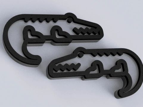 Modello di coccodrillo 3D Modello di stampa 3D Modello di stampa 3D