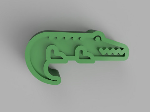 3D Crocodile Model 3D print model Model do druku 3D
