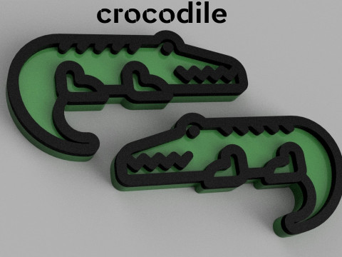 3D Crocodile Model 3D print model Model do druku 3D